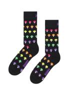 Mushroom Stripe Sock Happy Socks Black