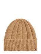 Th Flag Fluffy Beanie Tommy Hilfiger Beige