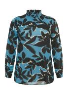 Kcami Ls Blouse Printed Kaffe Curve Blue