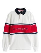 Tommy Girl Rugby Polo Shirt Tommy Jeans White