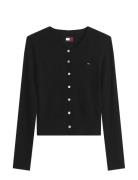 Tjw Pointelle Crew Neck Cardigan Tommy Jeans Black