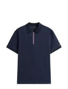 Interlock Zip Reg Polo Tommy Hilfiger Navy