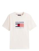 Americana Monotype Flag Box Tee Tommy Hilfiger Cream