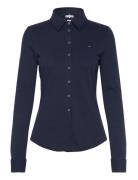 1985 Slim Pique Btn Down Ls Tommy Hilfiger Navy
