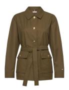 Cotton Nylon Reg Field Jacket Tommy Hilfiger Green