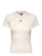 Tjw Slim Tj Us Linear Ss Tee Tommy Jeans White