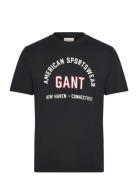 Printed Graphic Ss T-Shirt GANT Black