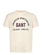 Printed Graphic Ss T-Shirt GANT Cream