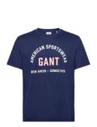 Printed Graphic Ss T-Shirt GANT Blue