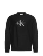 Ls Premium Terry Monologo Cn Swt Calvin Klein Jeans Black