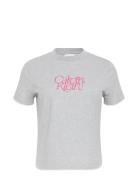 Ss Fitted Script Calvin Klein Te Calvin Klein Jeans Grey