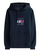 Linear Flag Graphic Hoodie Tommy Hilfiger Navy