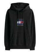 Linear Flag Graphic Hoodie Tommy Hilfiger Black