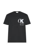Ss 20S Eu Ck Overlap Graphic Tee Calvin Klein Black