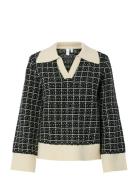 Yaslivia Ls V-Neck Knit Pullover Noos YAS Black