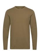 Basic O-Neck Stretch Tee L/S Lindbergh Khaki