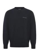 Script Knitted Crew Neck Lyle & Scott Navy