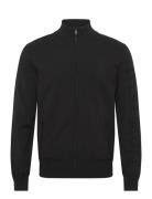 Mesh Logo Knitted Track Jacket Lyle & Scott Black