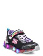 Girls Eternal Heart Lights Ton Of Love Skechers Black