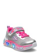 Girls Eternal Heart Lights Ton Of Love Skechers Silver