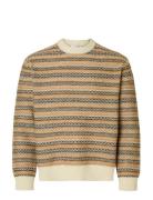 Slhrevy Ls Knit Relaxed Jac Crew Neck Selected Beige