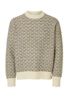 Slhkeith Ls Knit Relaxed Crew Neck Selected Cream