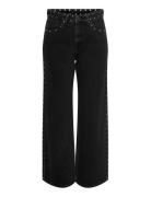 Onlhope Hw Studded Wide Dnm Tai ONLY Black
