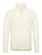 Half Zip Rib Knit W?. Over D Col Lindbergh Cream