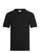 Ecovero S/S V-Neck Polo Lindbergh Black