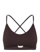 Studio Seamless Ribbed Strap Bra Björn Borg Brown