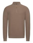 Cfvisti 0225 Structured Halfzip Kni Casual Friday Beige