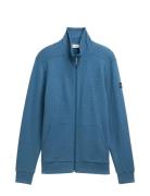 Structured Stand-Up Sweat Jacket Tom Tailor Blue