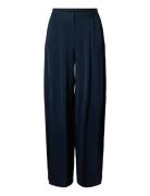 Slfleonore Hw Wide Pant B Selected Navy