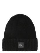 Ck Patch Boucle Beanie Calvin Klein Black
