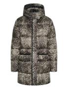 Crgaiagro Midi Printed Jacket Cream Grey