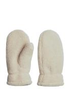 Pcnetty Teddy Mittens Bc Pieces White
