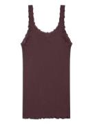 Rwbabette Silk Sl Deep Back Lace To Rosemunde Brown