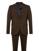 Plain Mens Suit - Normal Length Lindbergh Brown
