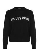 Cotton Graphic Pullover Calvin Klein Jeans Black
