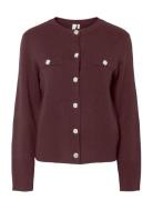 Yaspimi Ls Knit Cardigan S. YAS Burgundy