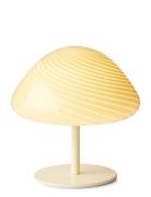 Candy Mini Mush Table Lamp, Glass Head, Metal Base Halo Design Cream