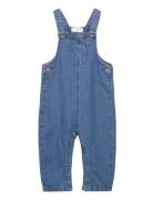 Denim Pockets Dungarees Mango Blue