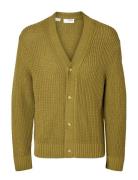 Slhdereck Ls Knit Struc Relaxed Cardigan Selected Khaki