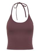 Butter Soft Halterneck Top Drop Of Mindfulness Burgundy