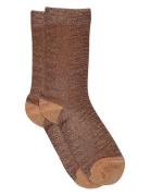 Ulla Glitter Socks Mp Denmark Brown