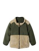 Nmmmagnus Sherpa Jacket Rev Name It Khaki