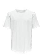 Osjbenne Longy Ss Tee Jrs Noos ONLY & SONS White