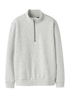 Nlnnizu Ls Bru Half Zip Sweat Noos LMTD Grey