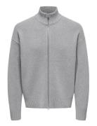 Onsblake Ds High Neck Cardigan Knit ONLY & SONS Grey