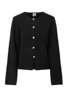 Pcfarie Ls O-Neck Split Knit D2D Fsy Pieces Black